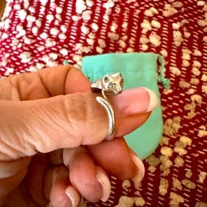 Silver cat ring